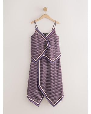 Next Hanky Hem Dress - Purple