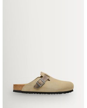 Birkenstock Boston Suede Leather Clogs - White