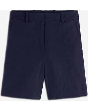 Boden Belgravia Linen Shorts - Blue