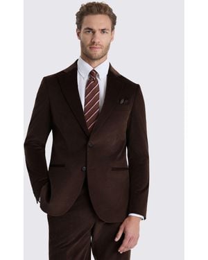 Moss Tailored Fit Corduroy Suit Jacket - Brown