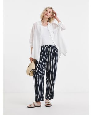 JD Williams Linen Mix Barrel Pants - White