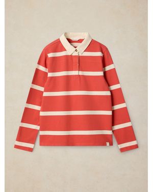 White Stuff Avery Long Sleves Rugby Top - Red