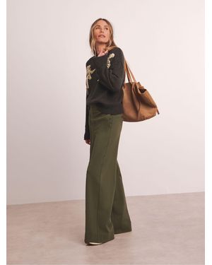 JD Williams Anthology By Premium Ponte Wide Leg Pants - Natural