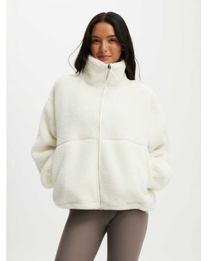 Cotton On Trail Sherpa Jacket - White