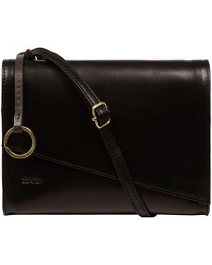 Conkca Fallon Leather Cross-Body Bag - Black
