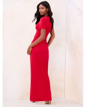 lipsy ruched slinky dress Buy Lipsy Brown Slinky Cape Ruched Drape Mini Dress from Next USA
