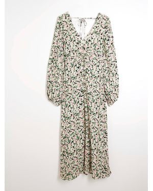 River Island Floral Print Midi Dress - White