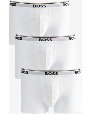 BOSS Power Stretch Cotton 3 Pack Boxers - White