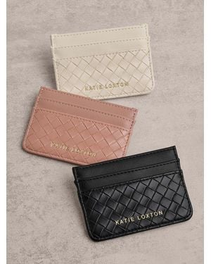 Katie Loxton Katie Loxton Nova Woven Texture Card Holder - Gray