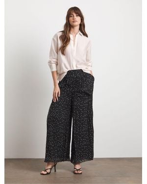 Joanna Hope Crinkle Chiffon Pleated Pants - White