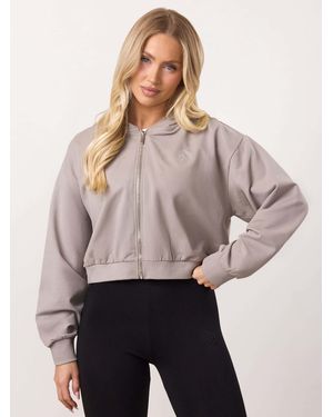Gym King Victory Loopback Full Zip Crop Hoodie - Yellow