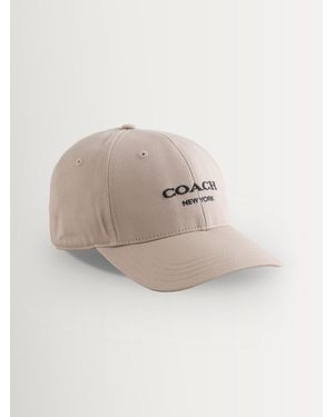 COACH Embroidered Baseball Hat - Natural