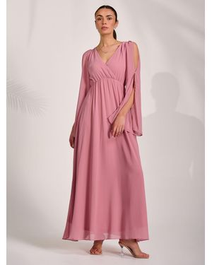 Jolie Moi Chiffon Maxi Dress - Pink