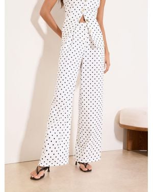 Lipsy Grown On Waist Tailored Wide Leg Pants - Pink