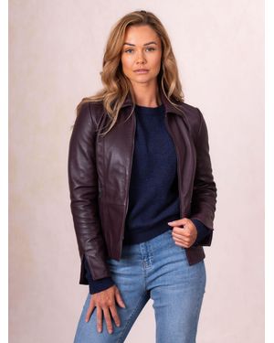 Lakeland Leather Fairnam Collared Jacket - Blue