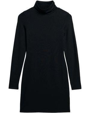 Superdry Long Sleeve High Neck Mini Dress - Black