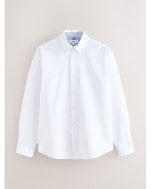 Next Regular Fit Oxford Long Sleeve Shirt - White