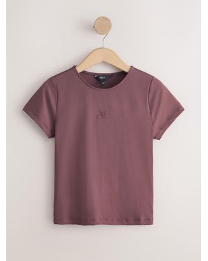 Next Soft Touch Slinky Crew Neck Short Sleeve T-Shirt - Purple