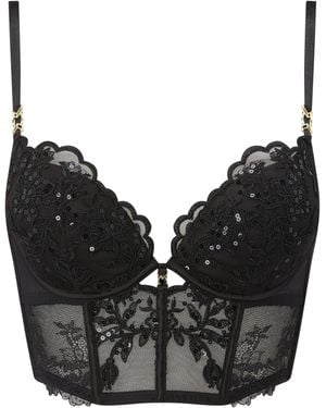 Ann Summers Ann Summers Bustier Icon Embroidered Bra - Black