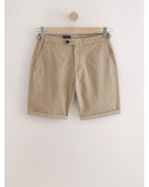 Next Signature Silk Blend Chino Shorts - Natural