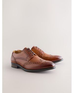 Next Wingcap Brogue Shoes - Braun
