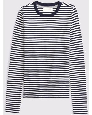 Abercrombie & Fitch Long Sleeve Cosy Lounge Knit T-Shirt - Blue