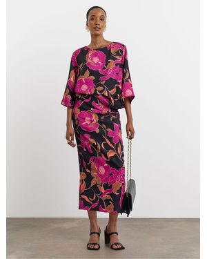 Joanna Hope Printed Crepe Blouse - Pink