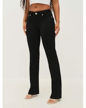 TRUE RELIGION Billie Mid Rise Straight Jeans - Black