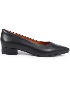 Jones Bootmaker Wide Fit Sunstone Leather Court Shoes - Black
