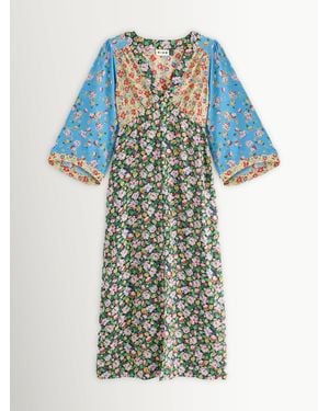 RIXO London Dahlia Jeannie Mix Multi Dress - Blue