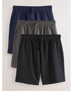 Next Loopback Jogger Shorts 3 Pack - Blue