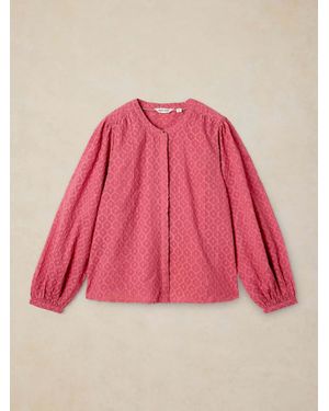 White Stuff Lana Jacquard Top - Pink