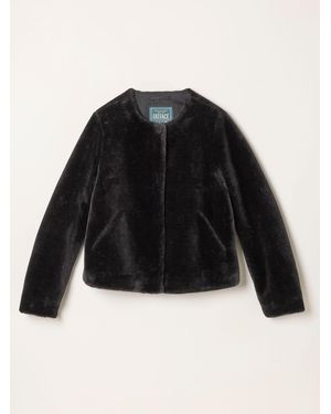 FatFace Fatface Amelia Faux Fur Jacket - Black