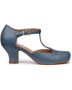Hotter Standard Fit Tempo Buckle Ankle Boots - Blue
