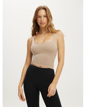 Cotton On Cotton On Ultra Soft Square Neck Tank - Blue