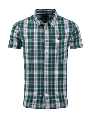 Weird Fish Judd Short Sleeve Check Shirt - Green