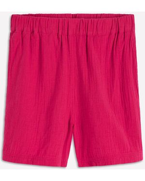 Boden Pull-On Cheesecloth Shorts - Pink