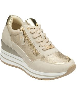 Lotus Zip-Up Sneakers - White