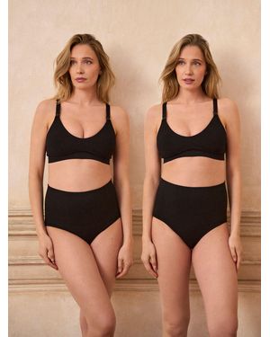 Seraphine Post Maternity Shaping Support Briefs 2 Pack - Black