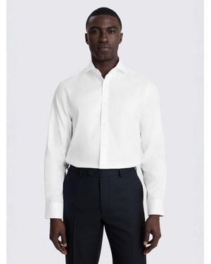 Moss Tailored Fit Twill Shirt - White
