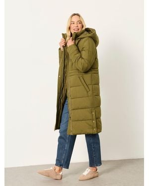 FatFace Chester Longline Puffer Coat - Green