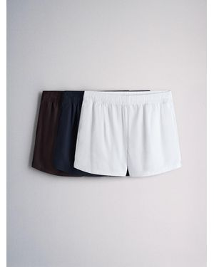 The Set 3 Pack Turnover Waistband Shorts - Multicolour