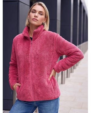 Roman Hot Soft Sherpa Fleece Jacket - Pink