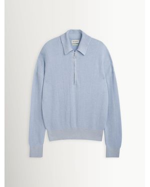 Oliver Spencer Oliver Spencer Brice Half Zip Jumper - Blue