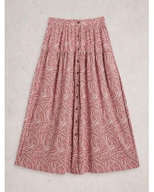 White Stuff Dana Jersey Maxi Skirt - Pink