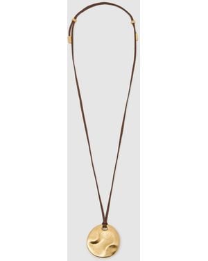 Reiss Tone Orla Large Cord Pendant Necklace - White