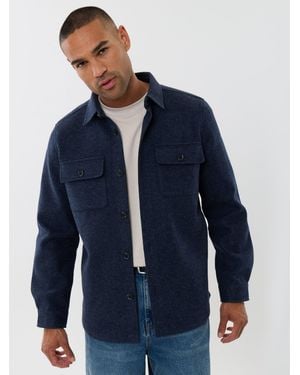 Threadbare Patch Pocket Knitted Shacket - Blue