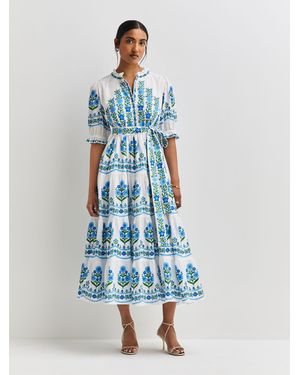 Pink City Prints Immy Dress - Blau