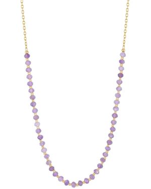 Estella Bartlett Agate Amelia Gemstone Necklace - Purple