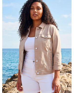 Roman Curve Bengaline Pocket Jacket - Natural